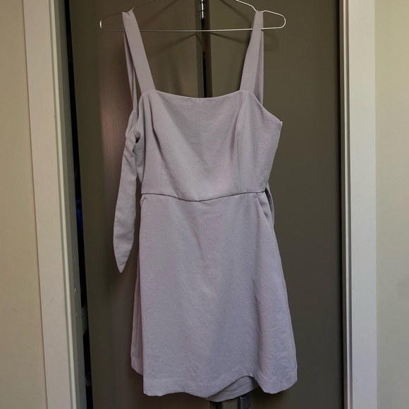 Tie-Back Dress Squareneck Japanese crepe mini dress (Wilfred Lavendar)- Size 6 - Picture 3 of 5